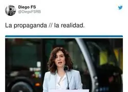 Dos formas de ver las noticias de Isabel Díaz Ayuso