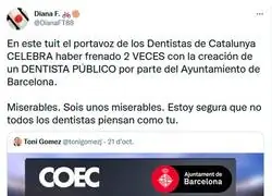 Los Dentistas de Catalunya en contra de un dentista público
