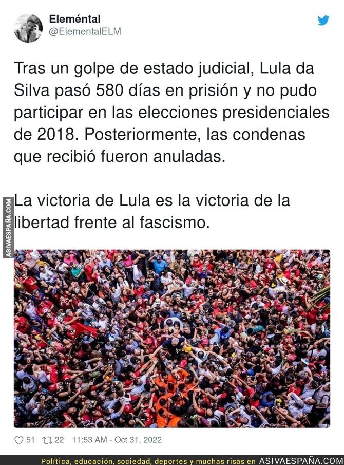 Lula vence a la injusticia