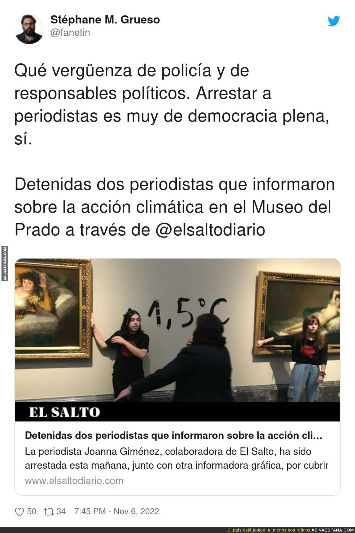 El diferente trato a la gente en el Museo del Prado