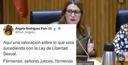 El revés increíble que recibe Ángela Rodríguez Pam tras quejarse de los jueces y como interpretan su ley del 'Si es si'