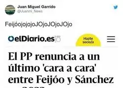 Feijóo no se atreve contra Pedro Sánchez