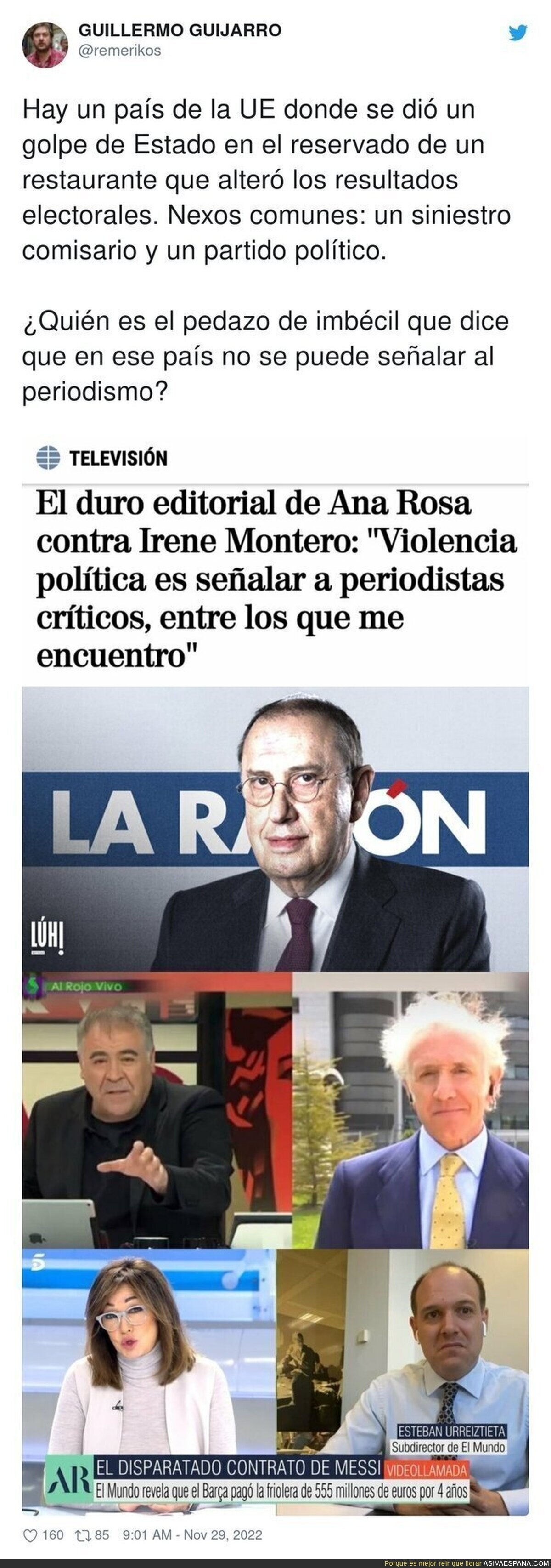 El periodista putrefacto en España