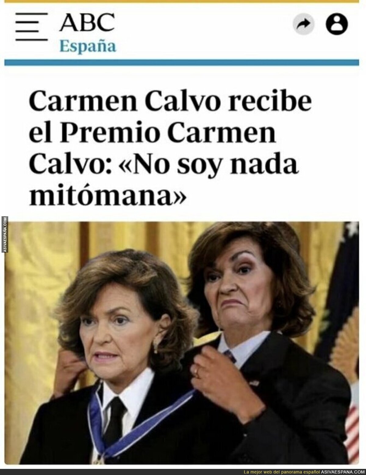 No sé quien es Carmen Calvo y quien Camilo Sesto