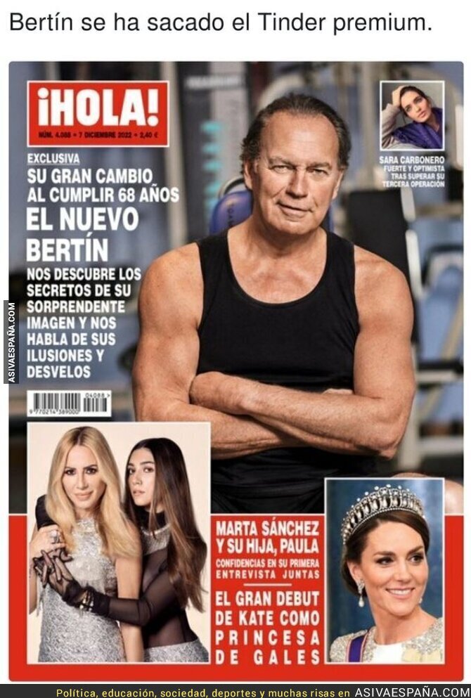 La nueva imagen de Bertín Osborne que sorprende a todos
