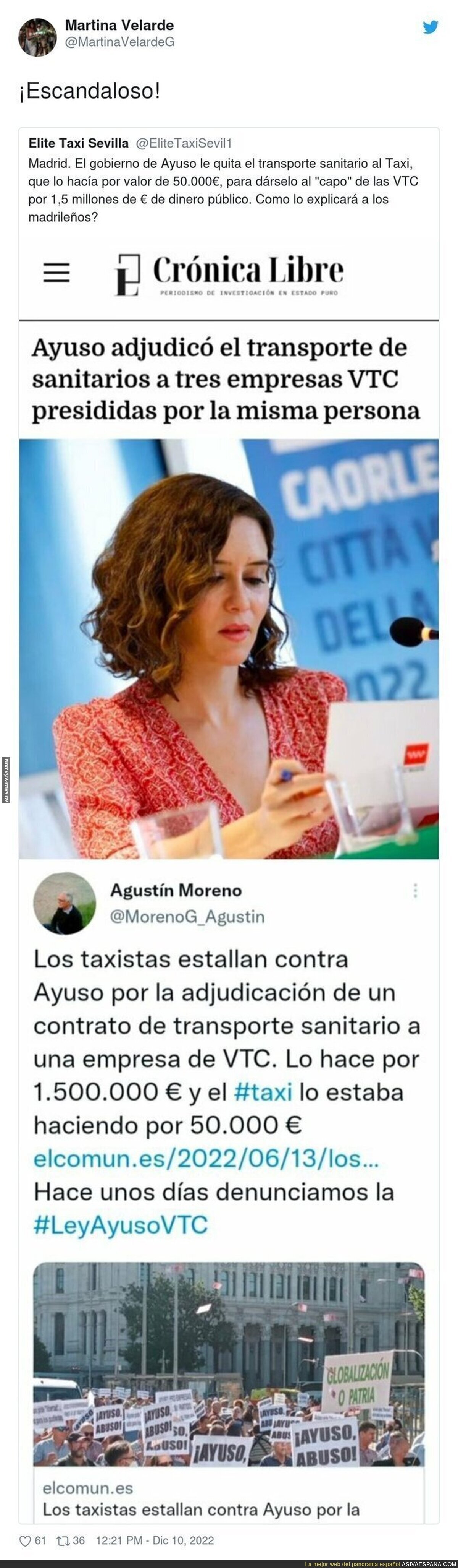 Sigue el escándalo entre taxis y VTC en Madrid