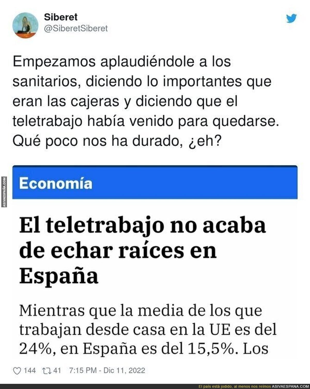 El teletrabajo ya no es el futuro en España