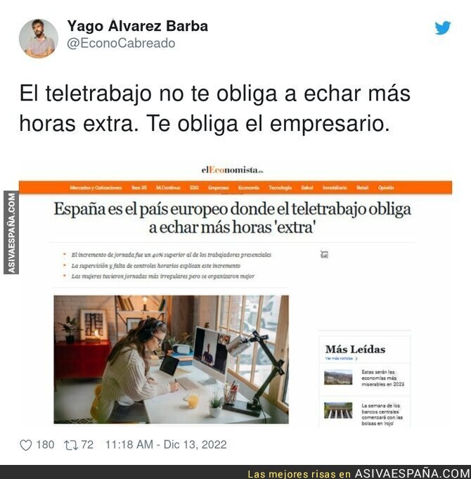Las horas extras del teletrabajo