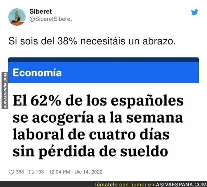 ¿En qué piensa la gente que no quiere trabajar un día menos por el mismo sueldo?