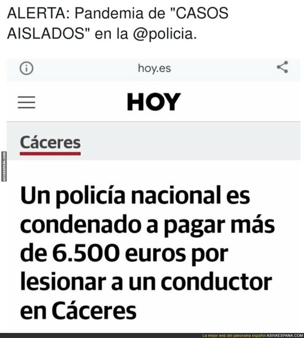 Un policía haciendo de las suyas