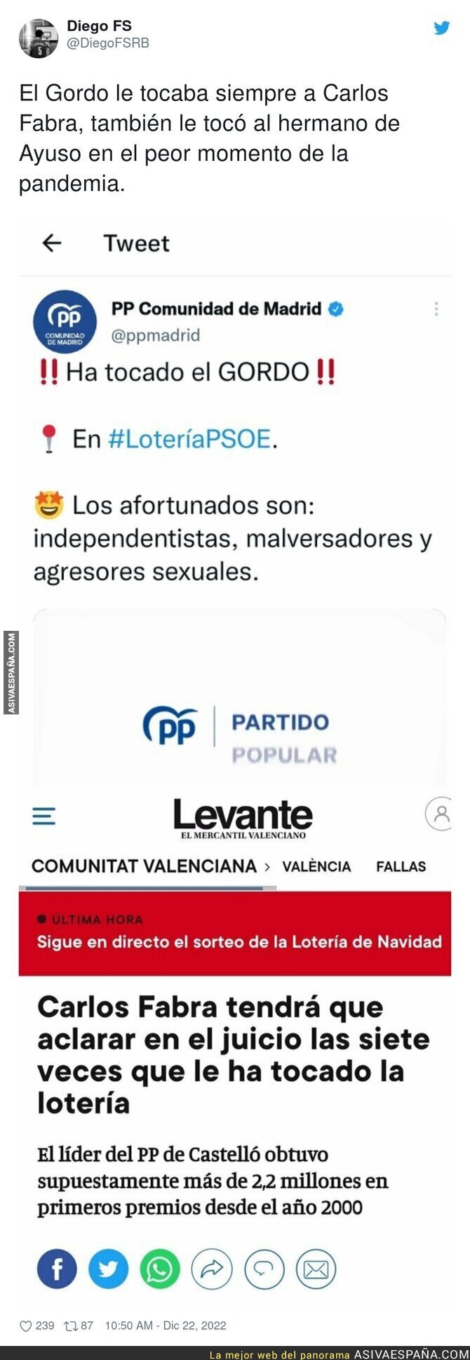 El PP no está para cachondearse del Gordo de la Lotería