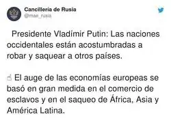 Vladidmir Putin sobre las naciones occidentales
