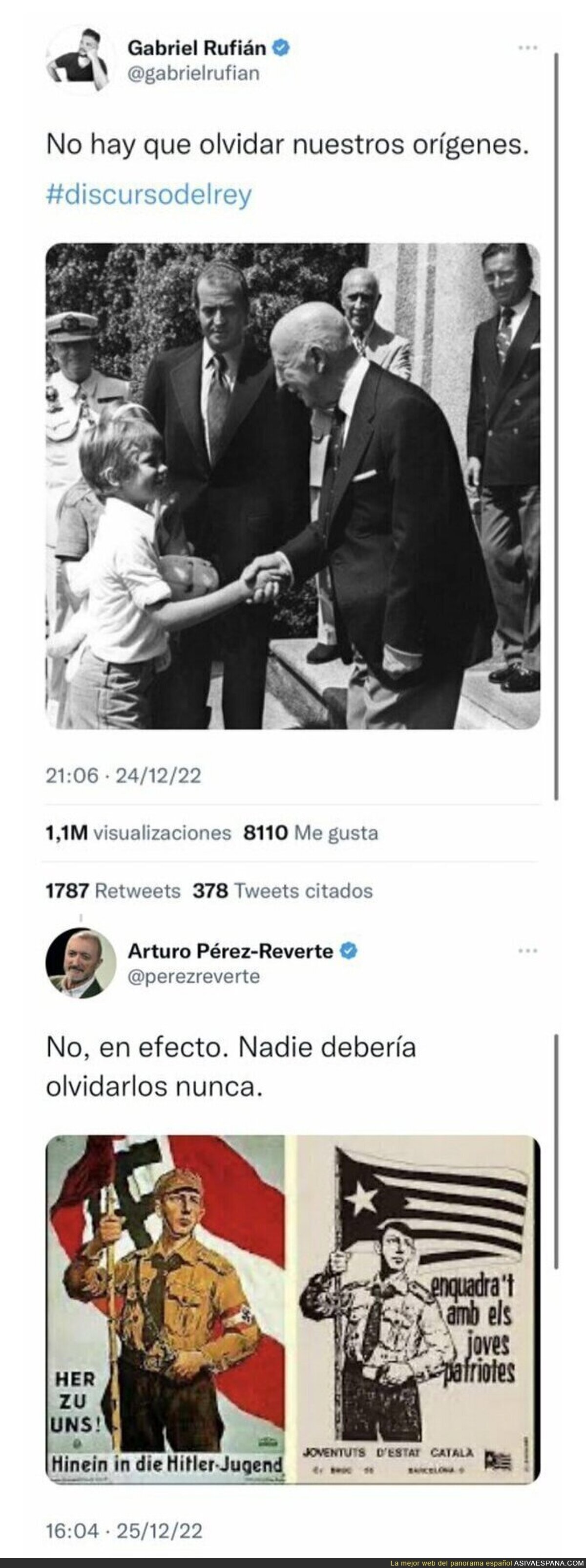 Arturo Pérez Reverte le da un revés antológico a Gabriel Rufián después de hablar de los orígenes