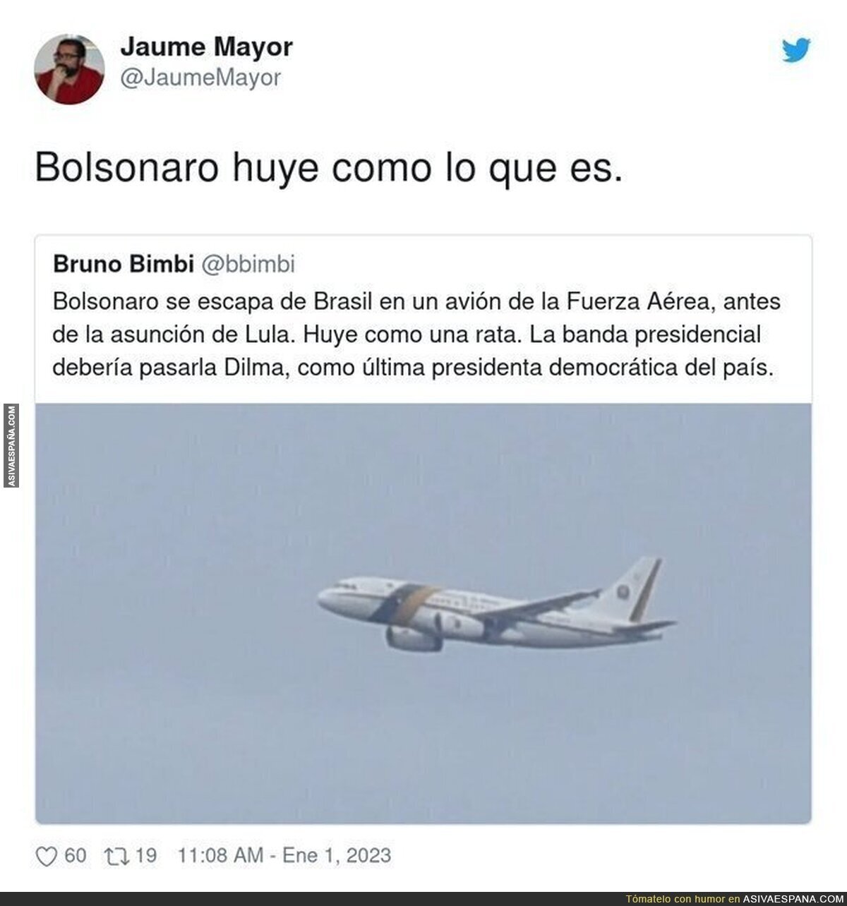 La espantosa huída de Bolsonaro