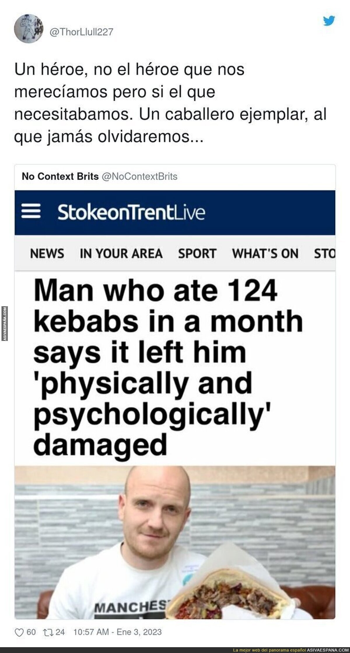 El kebab número 107 le entró mal