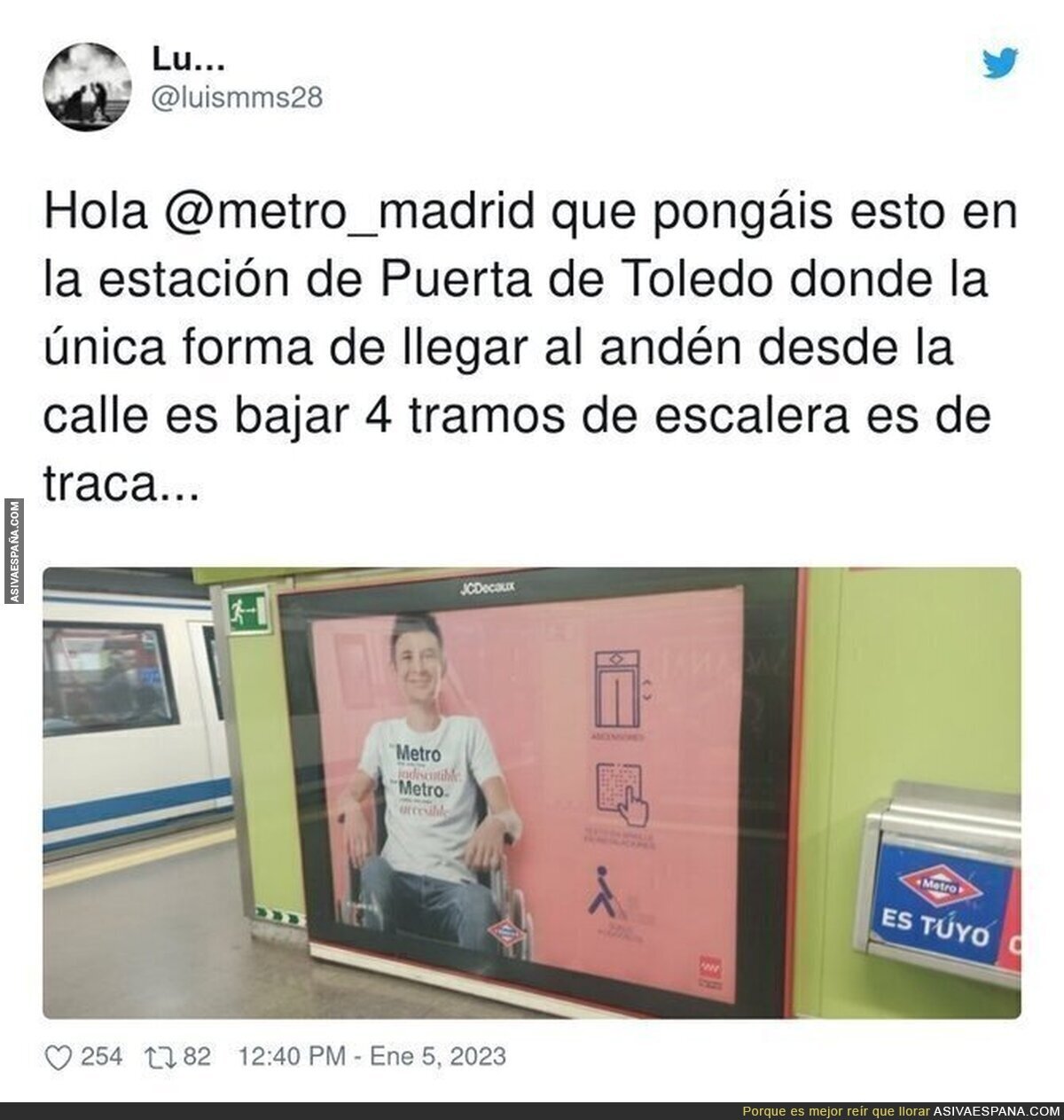 Manda narices lo de Madrid y el metro...