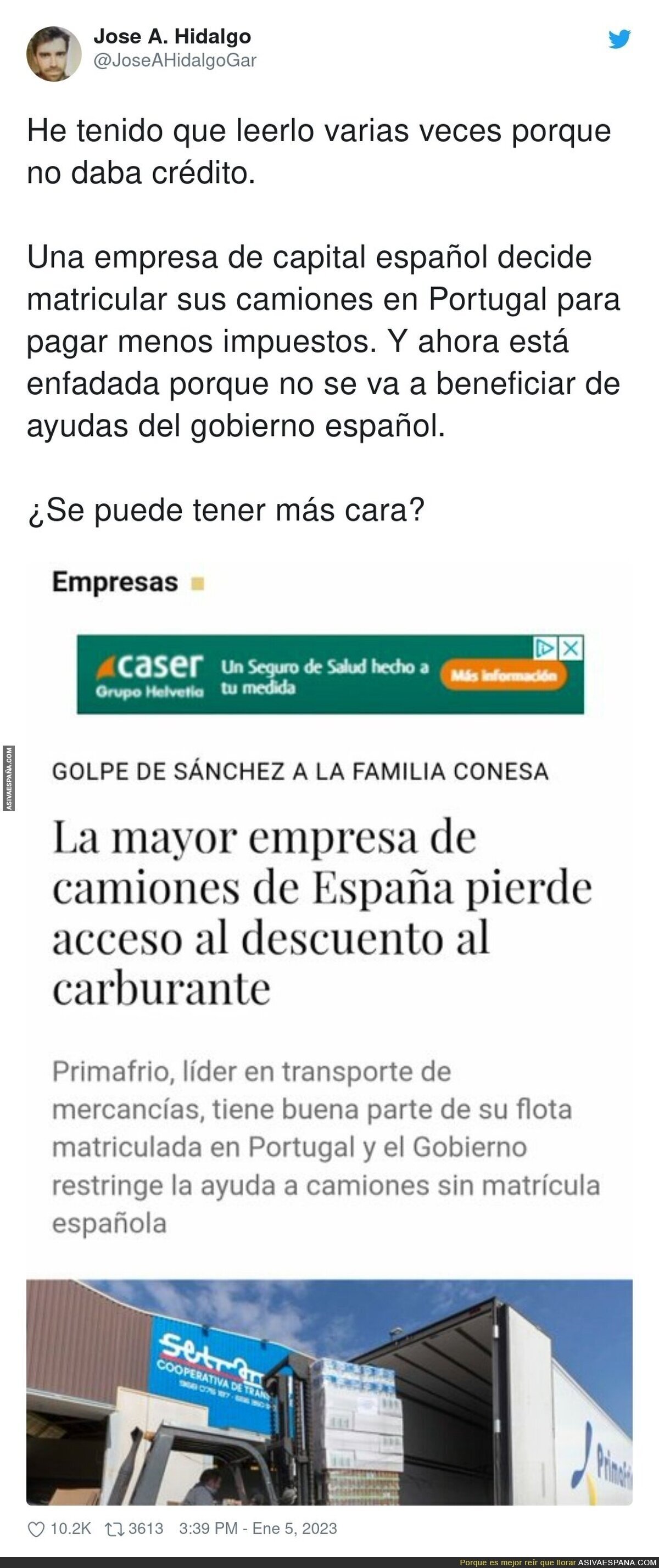 Desvergüenza española en estado puro