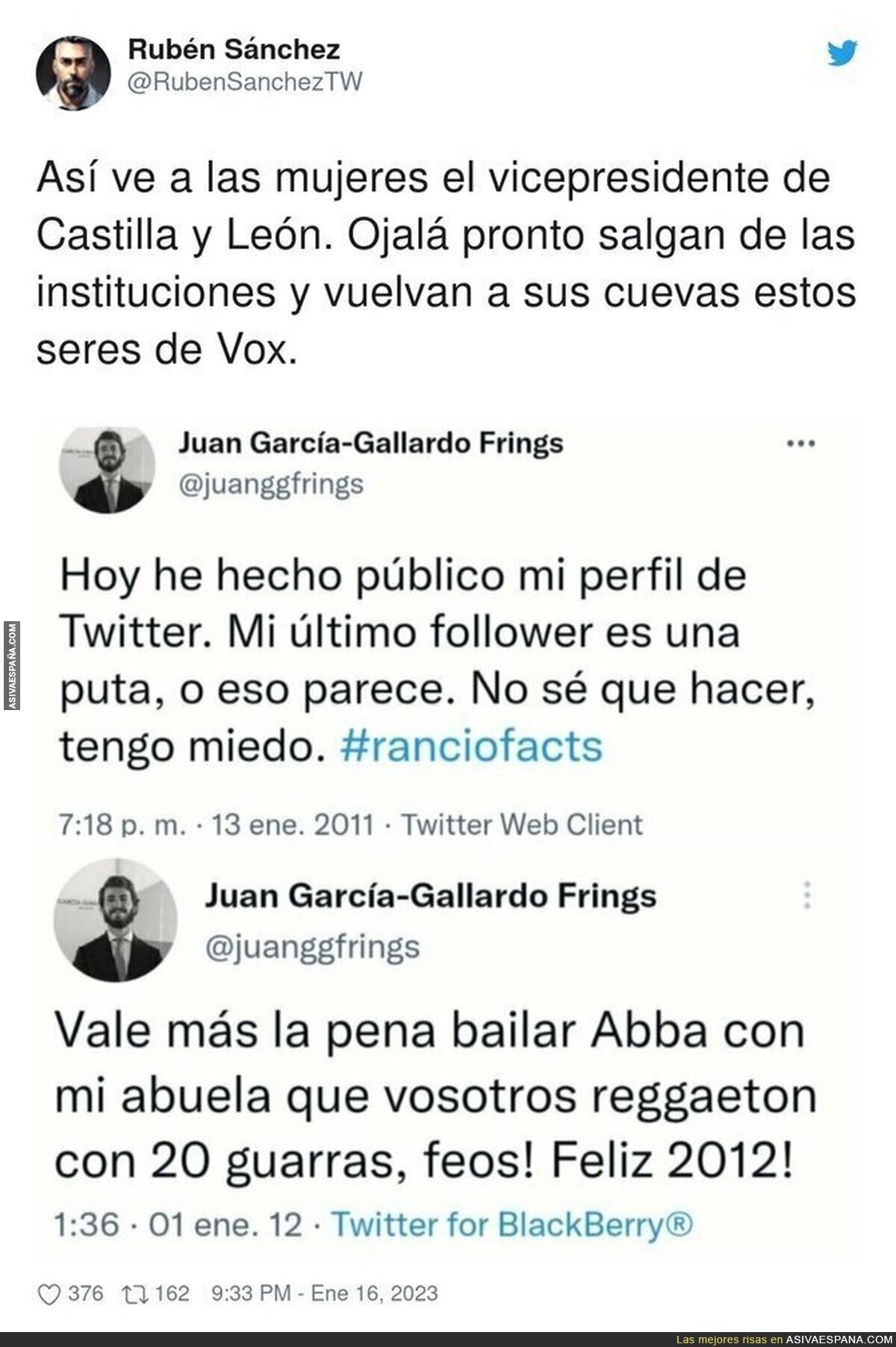 El nivel de Juan García-Gallardo en sus inicios de Twitter es muy asqueroso