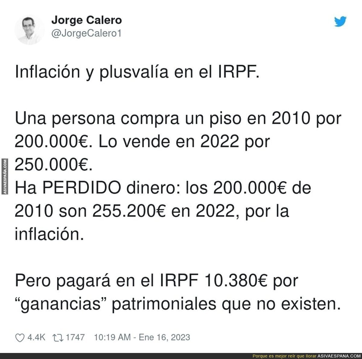 Un dato muy interesante