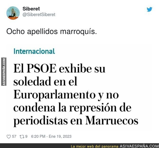 Tremendo lo del PSOE sobre Marruecos
