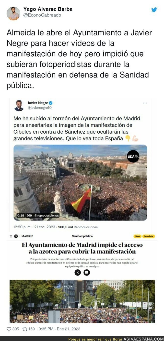 Hasta el acceso a los edificios públicos es usado de manera partidista y para intentar tapar la mala gestión de Ayuso