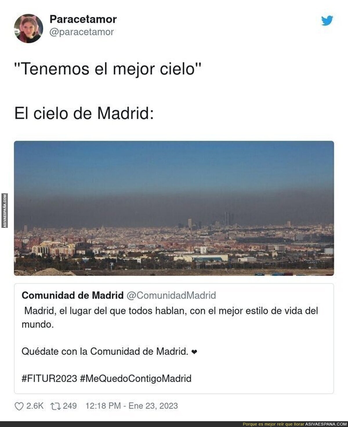 El cielo de Madrid asusta