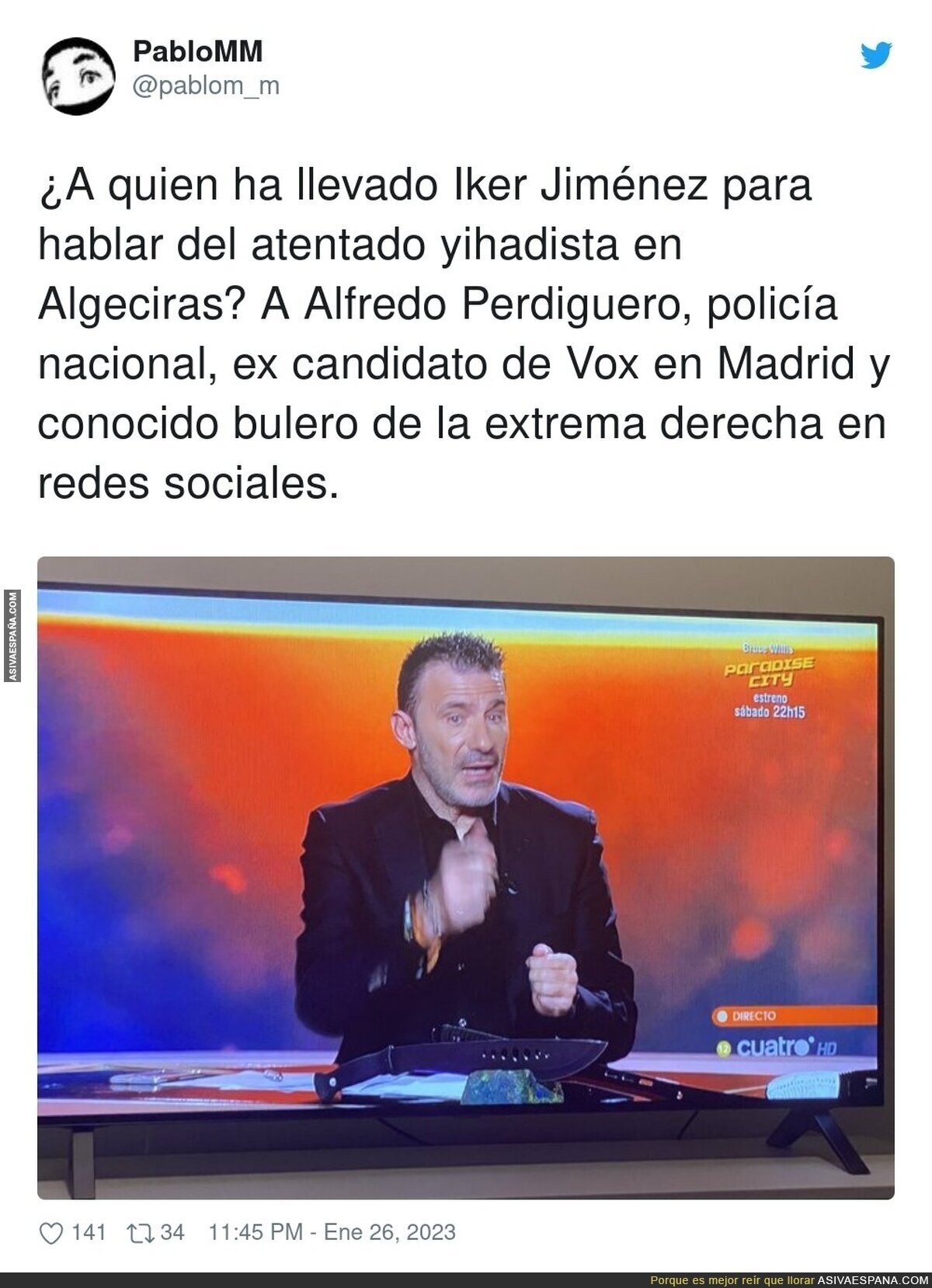 Iker Jiménez y el nivel de invitados que lleva a su programa