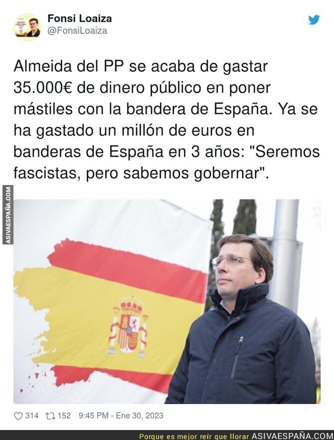 La forma de gobernar de José Luis Martínez Almeida a golpe de banderitas
