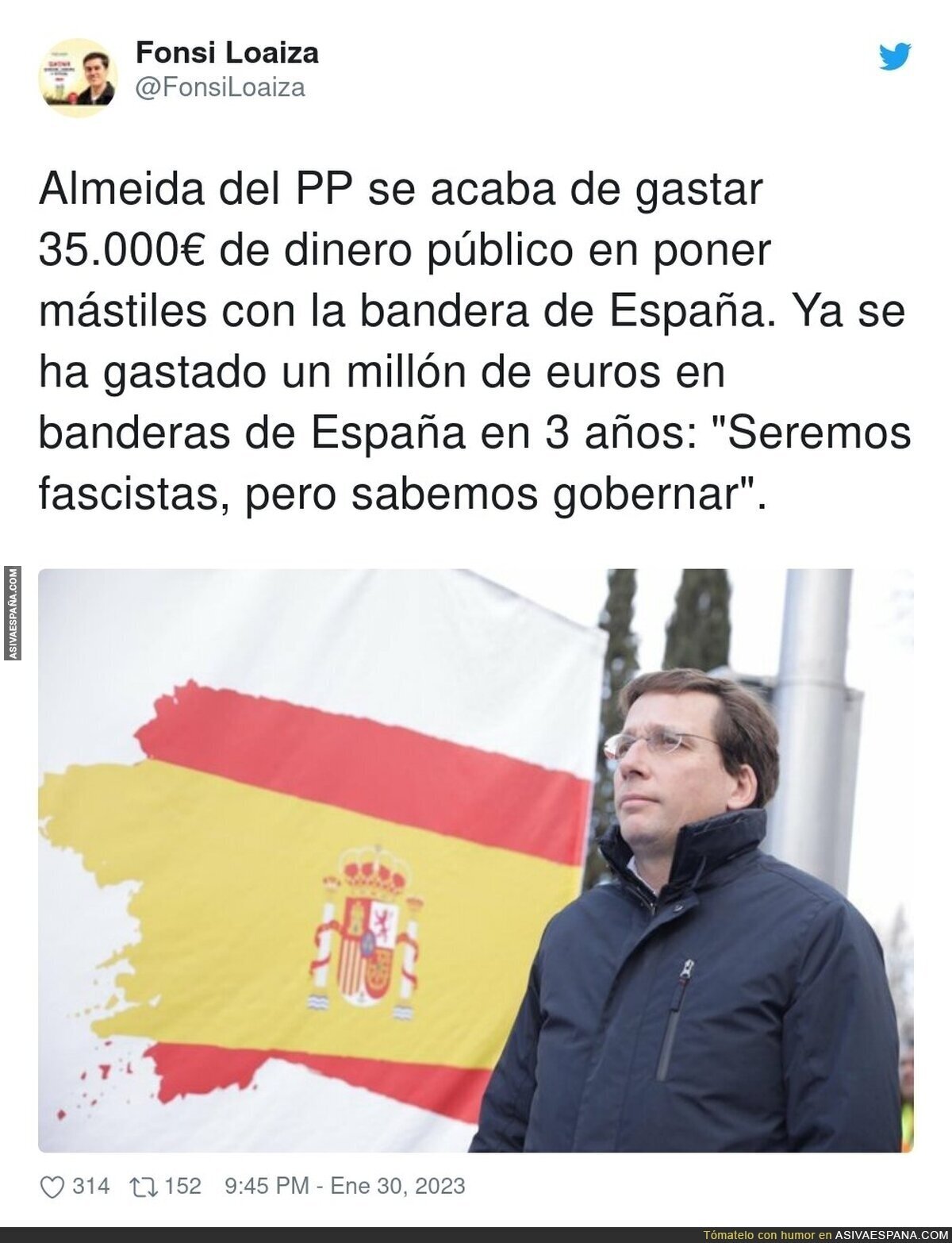 La forma de gobernar de José Luis Martínez Almeida a golpe de banderitas