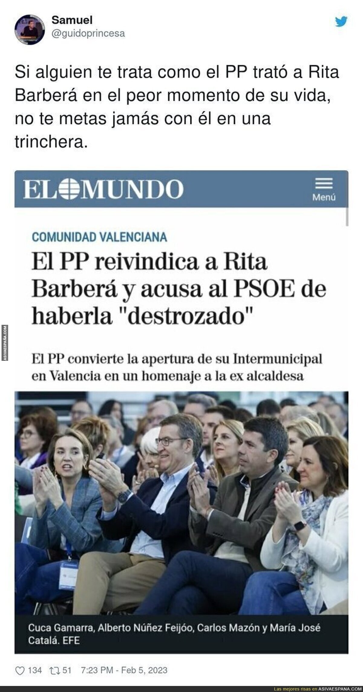 Nadie trató peor a Rita Barberá que el propio PP