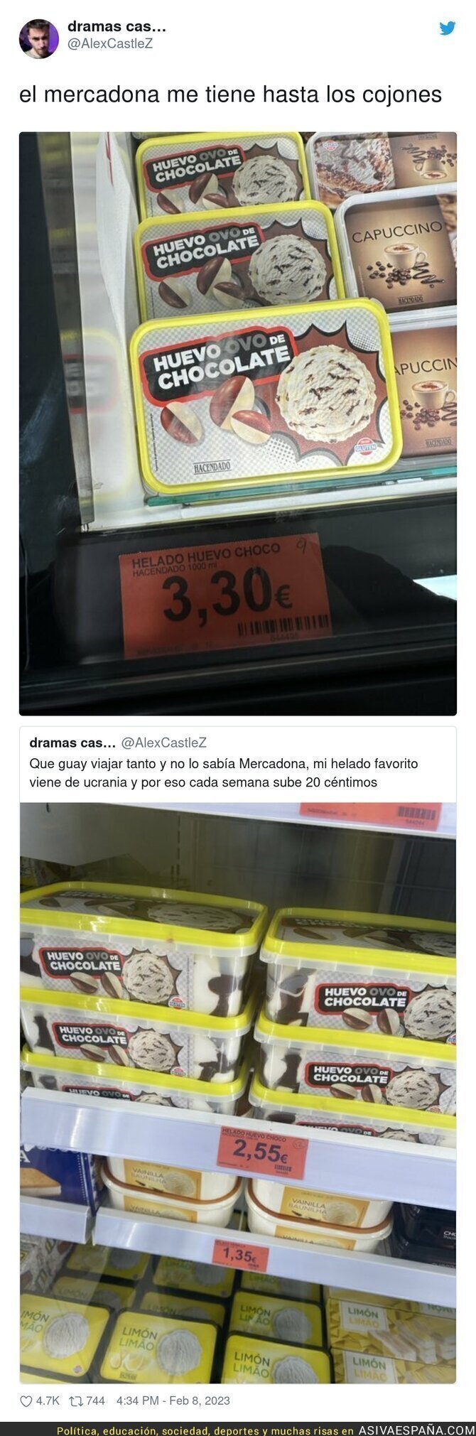 Escándalo: así está subiendo Mercadona el precio de este helado semana a semana