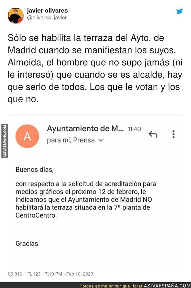 El PP veta al periodismo cuando se manifiesta contra sus intereses