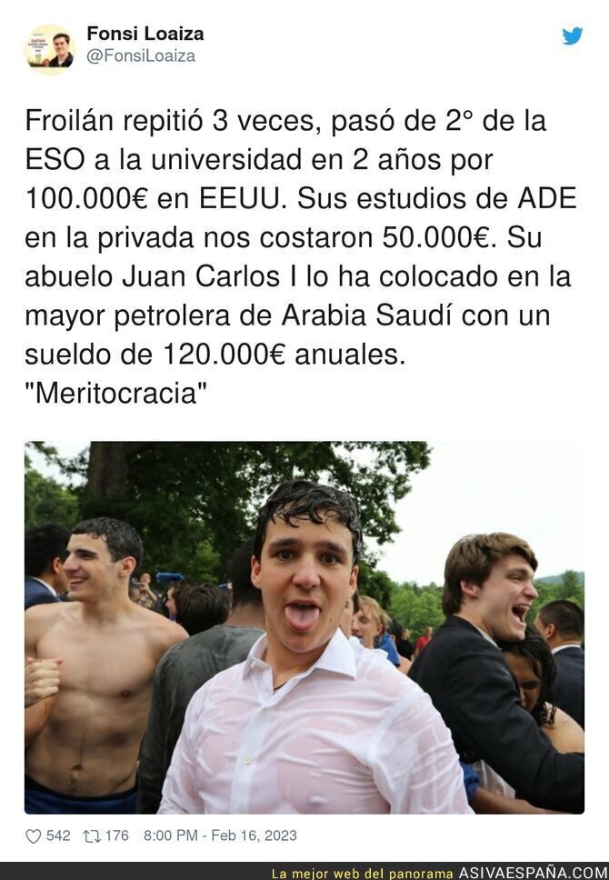 Los méritos de Froilan