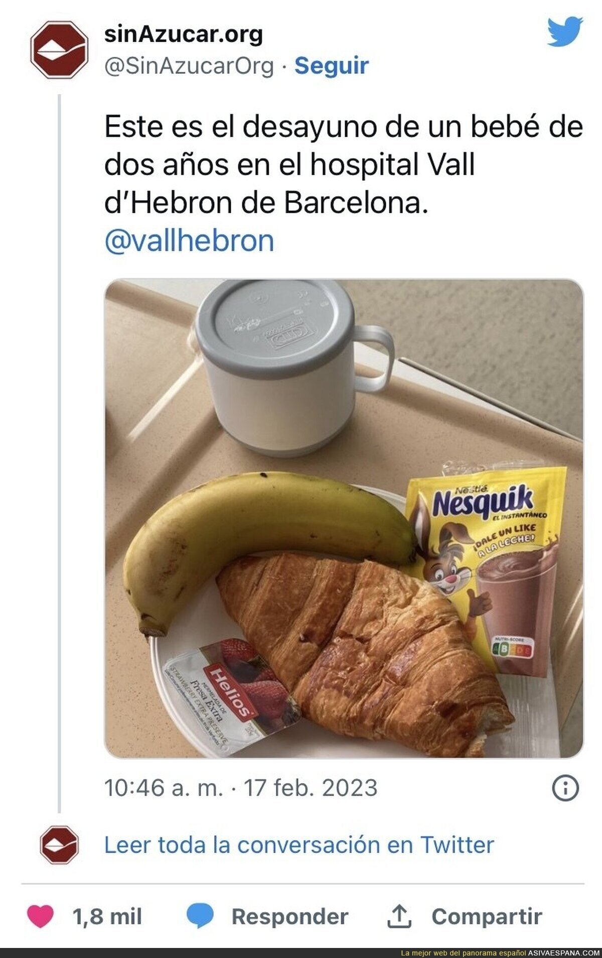Desayuno para bebé de 2 años en Madrid… ah no, en Barcelona