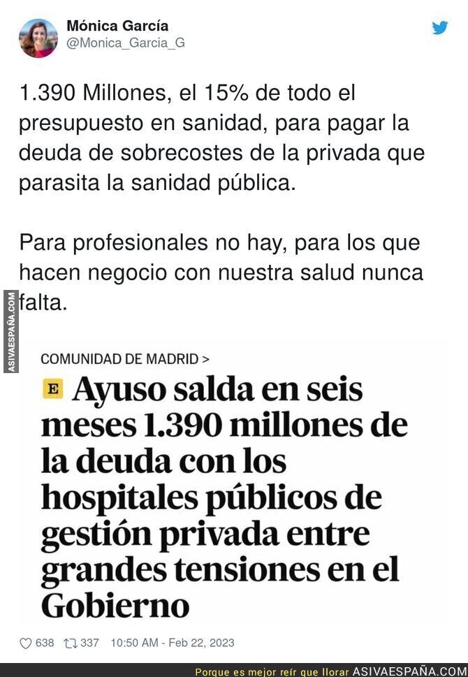 Siempre hay dinero para los negocios privados
