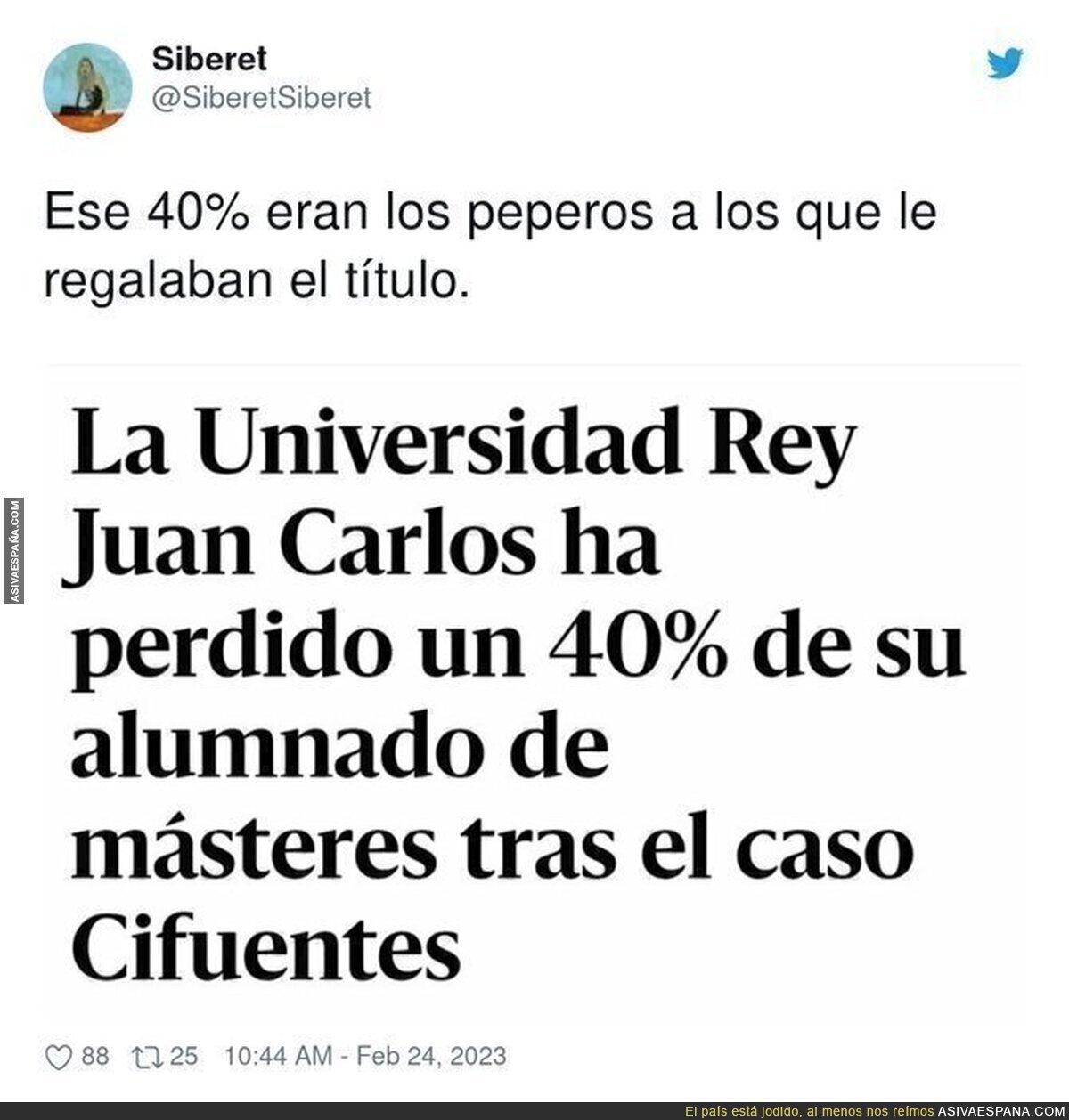 Cifuentes hace perder el prestigio a la Universidad Rey Juan Carlos