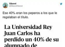 Cifuentes hace perder el prestigio a la Universidad Rey Juan Carlos