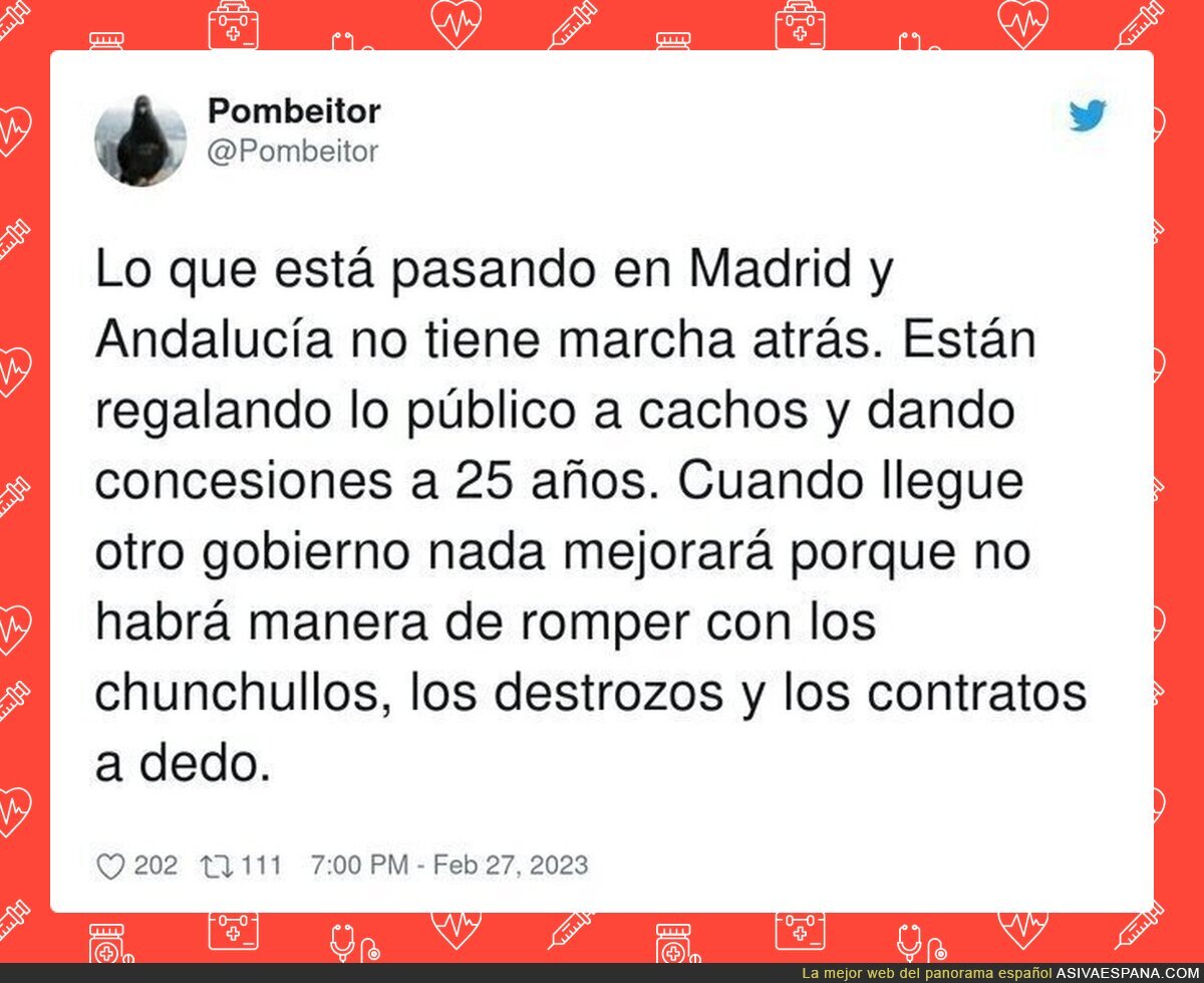 Ya nadie puede hacer nada en Madrid y Andalucía para los próximos años