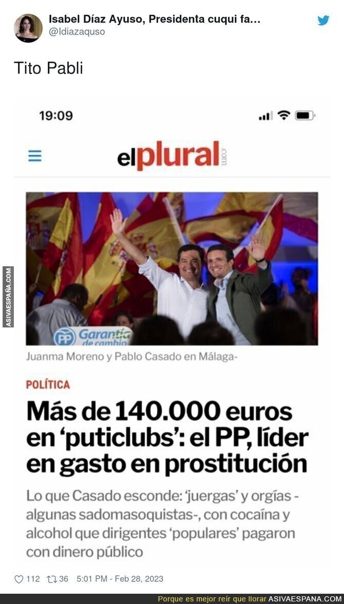 El PP no está para criticar al PSOE en según que temas