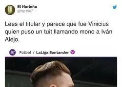 Iván Alejo se hace la víctima tras el tuit hacia Vinicius