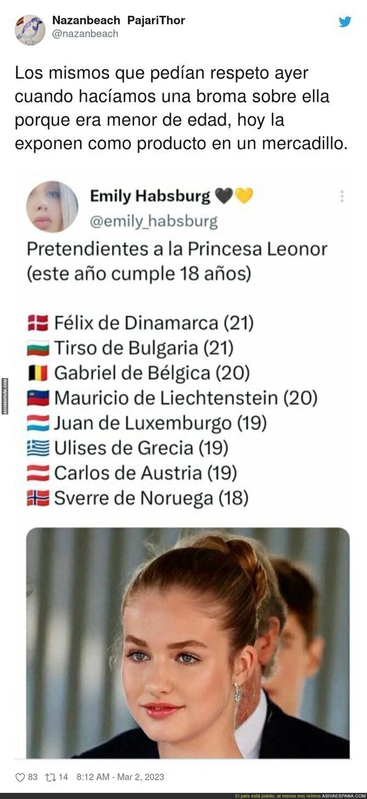 La Princesa Leonor la están rifando por todas partes