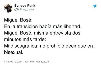 La lógica de Miguel Bosé