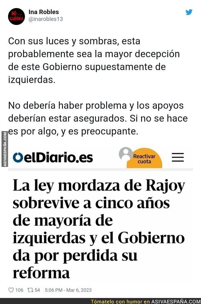 El PSOE es uno más de la Ley Mordaza de Rajoy