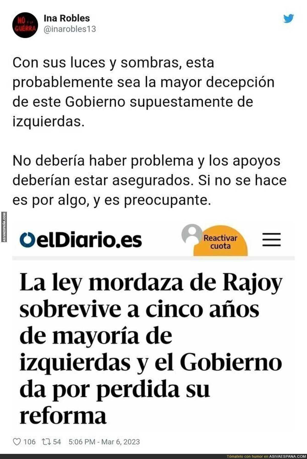 El PSOE es uno más de la Ley Mordaza de Rajoy