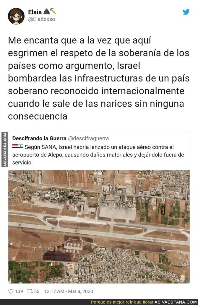 Nadie mueve un dedo contra Israel con las barbaridades que hace