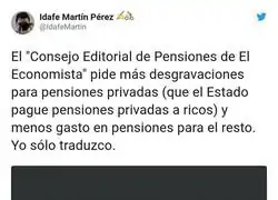 ElEconomista sobre las pensiones privadas
