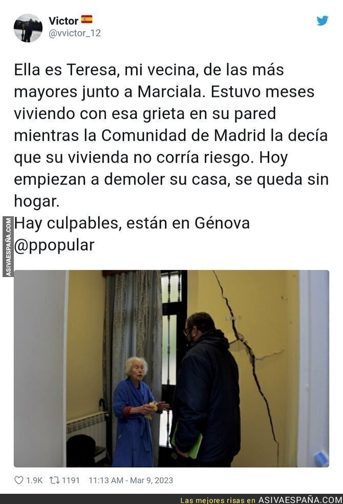La Comunidad de Madrid es cómplice de la mala vida de esa mujer