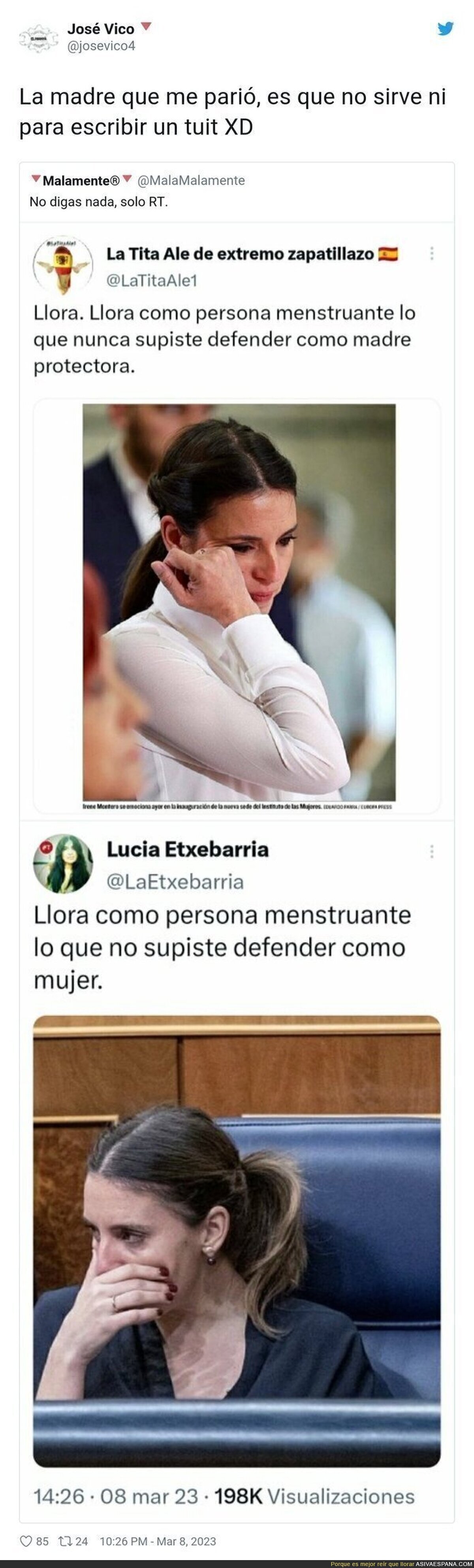 Lucía Etxebarría vuelve a plagiar ahora para ofender a Irene Montero