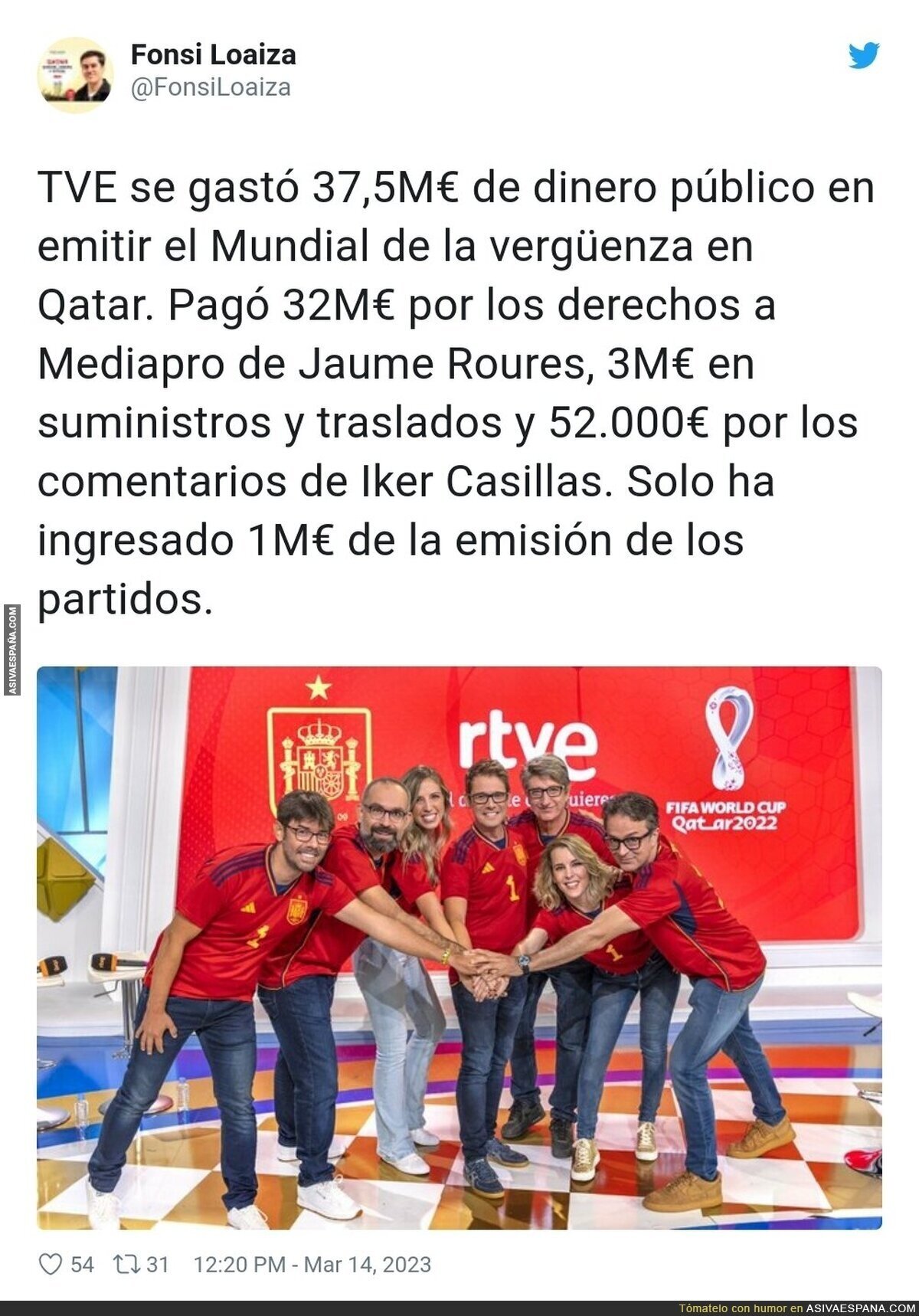 El negocio de TVE con el Mundial de Qatar