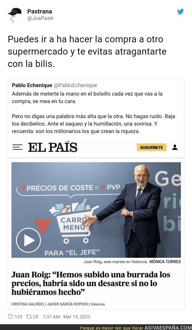 Pablo Echenique y sus problemas a la hora de comprar